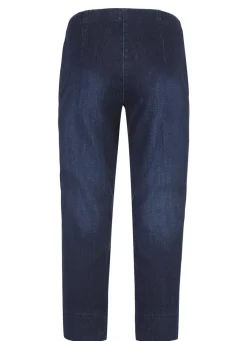 Capri-Jeans mit streckenden Biesen