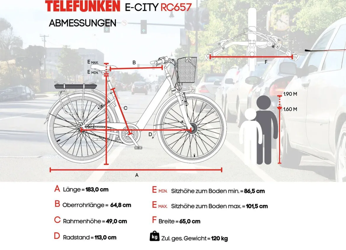 City-E-Bike RC667 von TELEFUNKEN