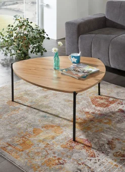 Couchtisch im Loft-Design mit Metallgestell