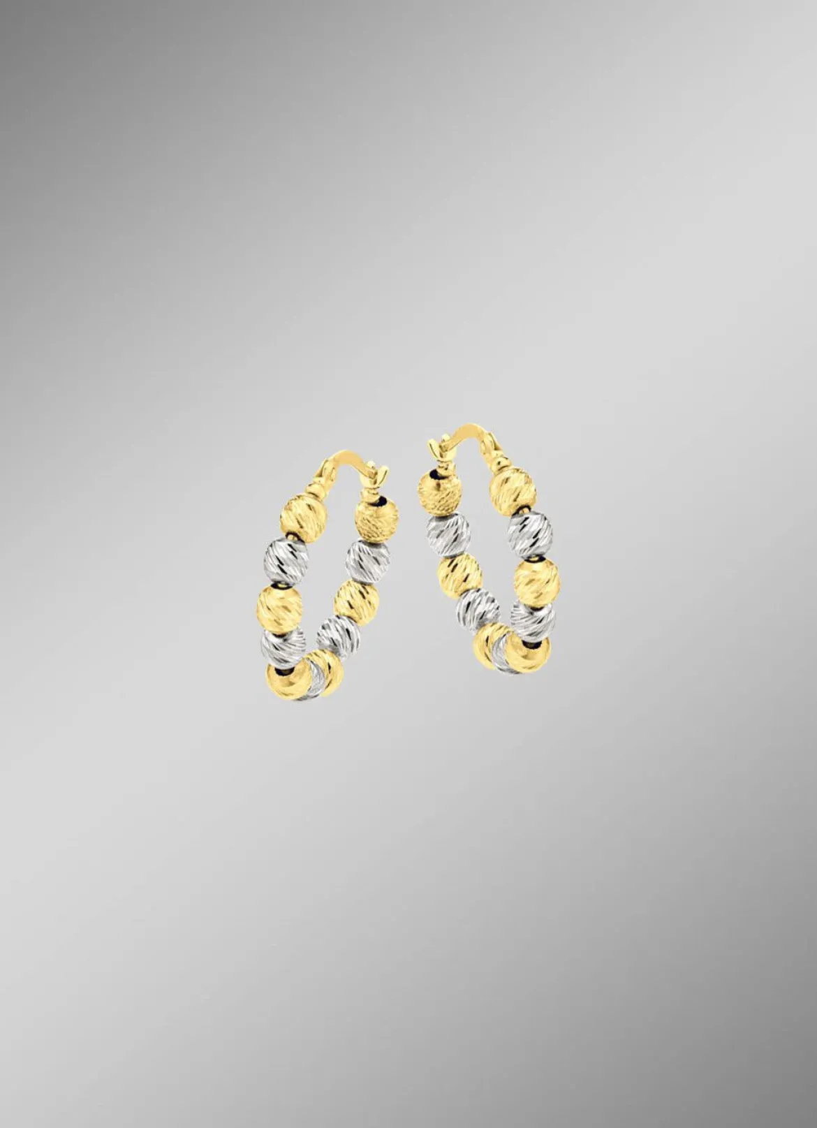 Diamantierte Creolen in Bicolor