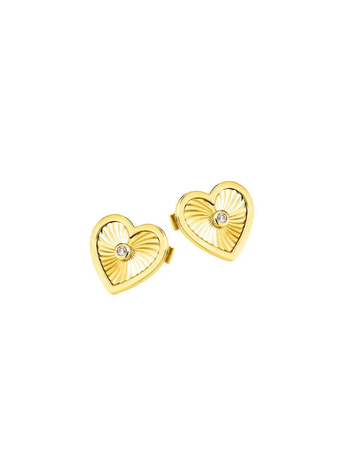 Diamantierte Herz-Ohrstecker