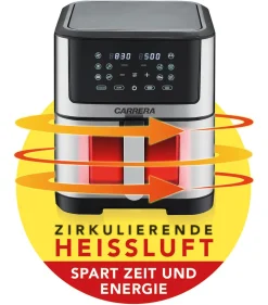 Digitale Heißluftfritteuse mit LED-Touch-Display