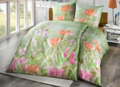 Dormisette Bettwäsche-Garnitur mit floralen Dessin
