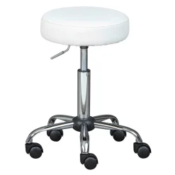 Drehhocker mit chromfabenem Gestell