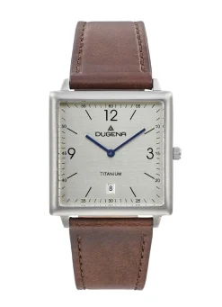 Dugena-Quartz-Herrenuhr mit robustem Titangehäuse