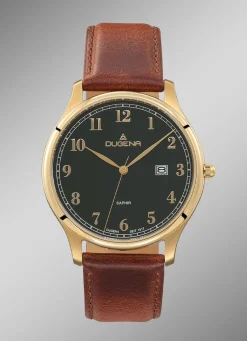 Dugena-Quartz-Herrenuhr mit Edelstahlgehäuse