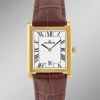 Dugena-Quartz-Herrenuhr mit Edelstahlgehäuse und Lederband