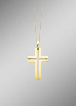 Durchbrochener Kreuz-Anhänger aus Gold