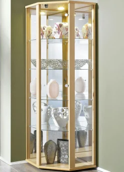Eck-Vitrine mit LED-Beleuchtung