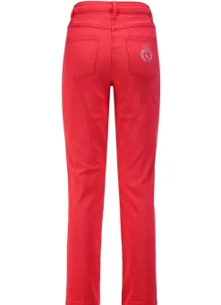 Edeljeans mit Stickerei in 7/8-Länge