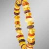 Elastisches Armband mit echt Bernstein-Mix