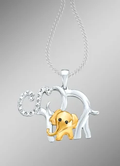 Elefanten-Anhänger mit 3 Diamanten
