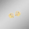 Elegante Knoten-Ohrstecker mit Zirkonia