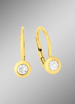 Elegante Ohrringe in Gelbgold mit Brillant