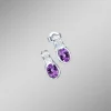 Elegante Ohrstecker mit echt Amethyst und synth. Zirkonia