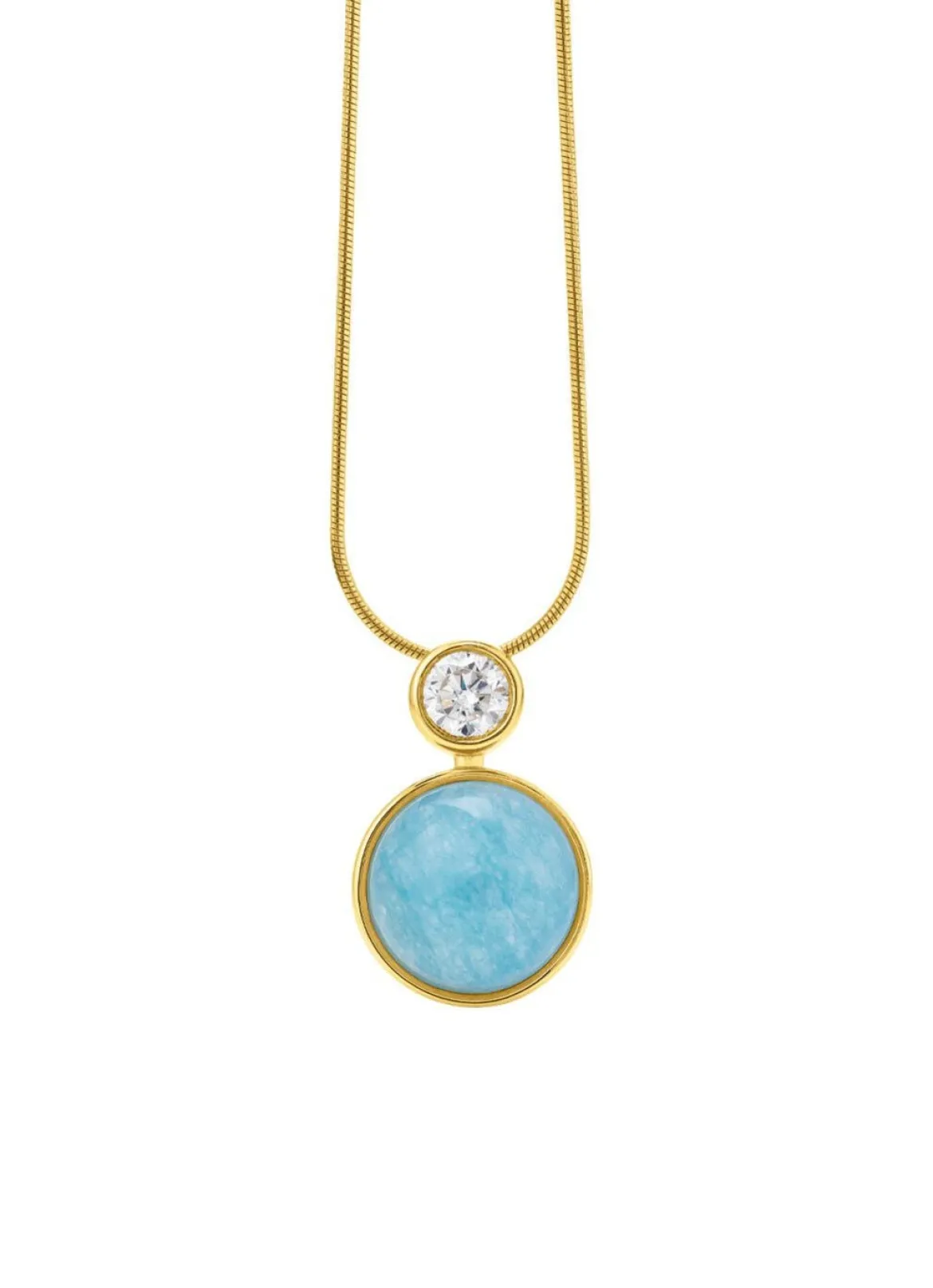 Elegante Raffinesse: Anhänger mit echtem, blauem Chalcedon