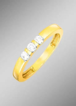 Eleganter Damenring mit 3 Brillanten