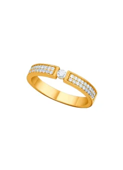 Eleganter Damenring mit synth. Zirkonia
