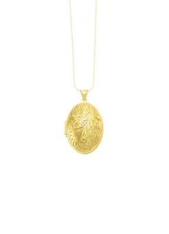 Elegantes, vergoldetes Medaillon aus Silber 925/- fein