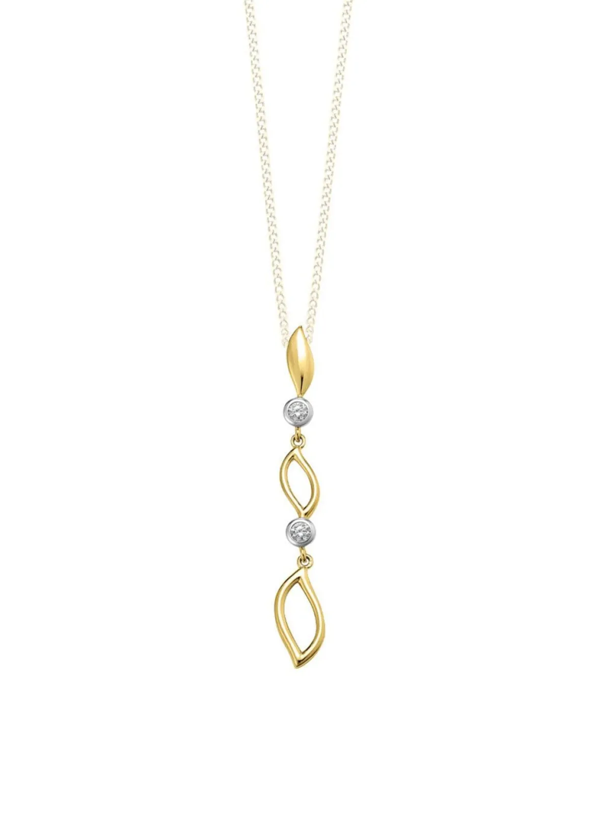 Eleganz in Bicolor: Anhänger mit synth. Zirkonia