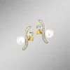 Eleganz mit einem Hauch von Farbe – Vergoldete Ohrstecker