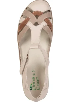 ELENA EDEN, bequeme Damen-Sandalen, Weite H, mit Klettspange