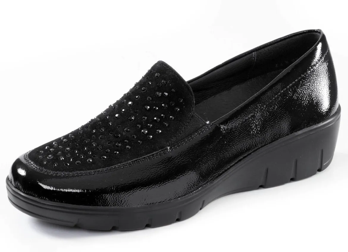 ELENA EDEN, bequeme Damen-Slipper, Weite H, mit herausnehmbarem Fußbett