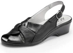 ELENA EDEN, elegante Damen-Sandalen, Weite G, aus Leder