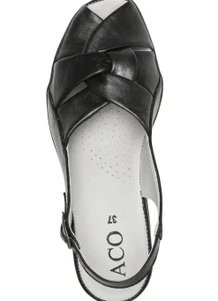 ELENA EDEN, elegante Damen-Sandalen, Weite G, aus Leder