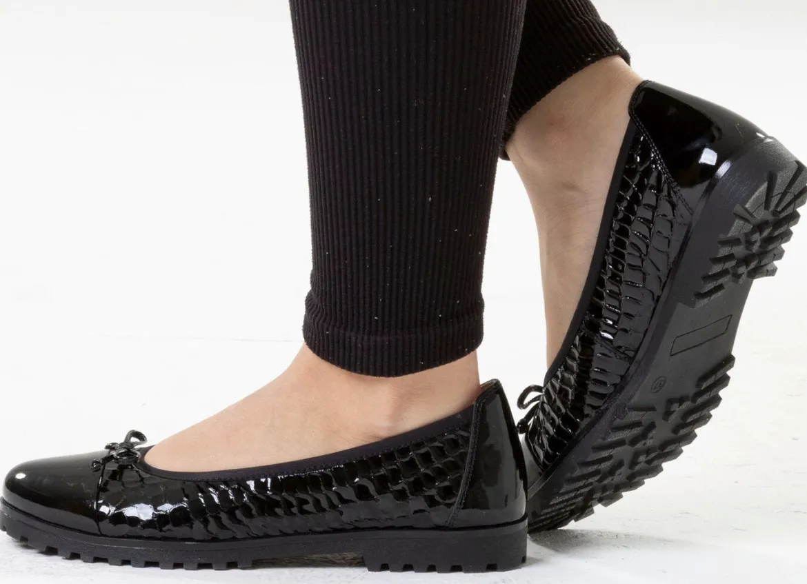 ELENA EDEN, elegante Damen-Ballerinas, Weite G, mit Gummizug