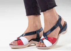 ELENA EDEN, elegante Damen-Sandaletten, Weite H, mit Klettspange
