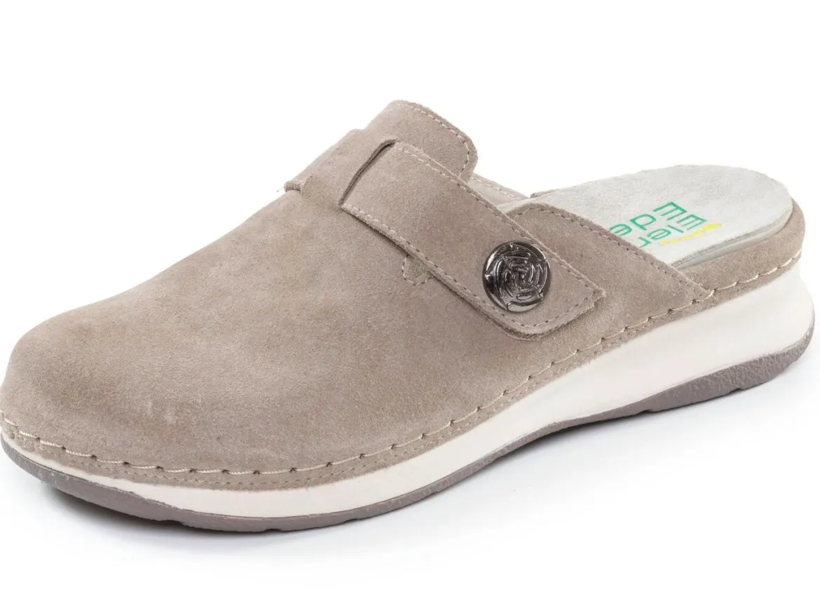 ELENA EDEN, klassische Damen-Clogs, Weite H, mit herausnehmbarem Fußbett