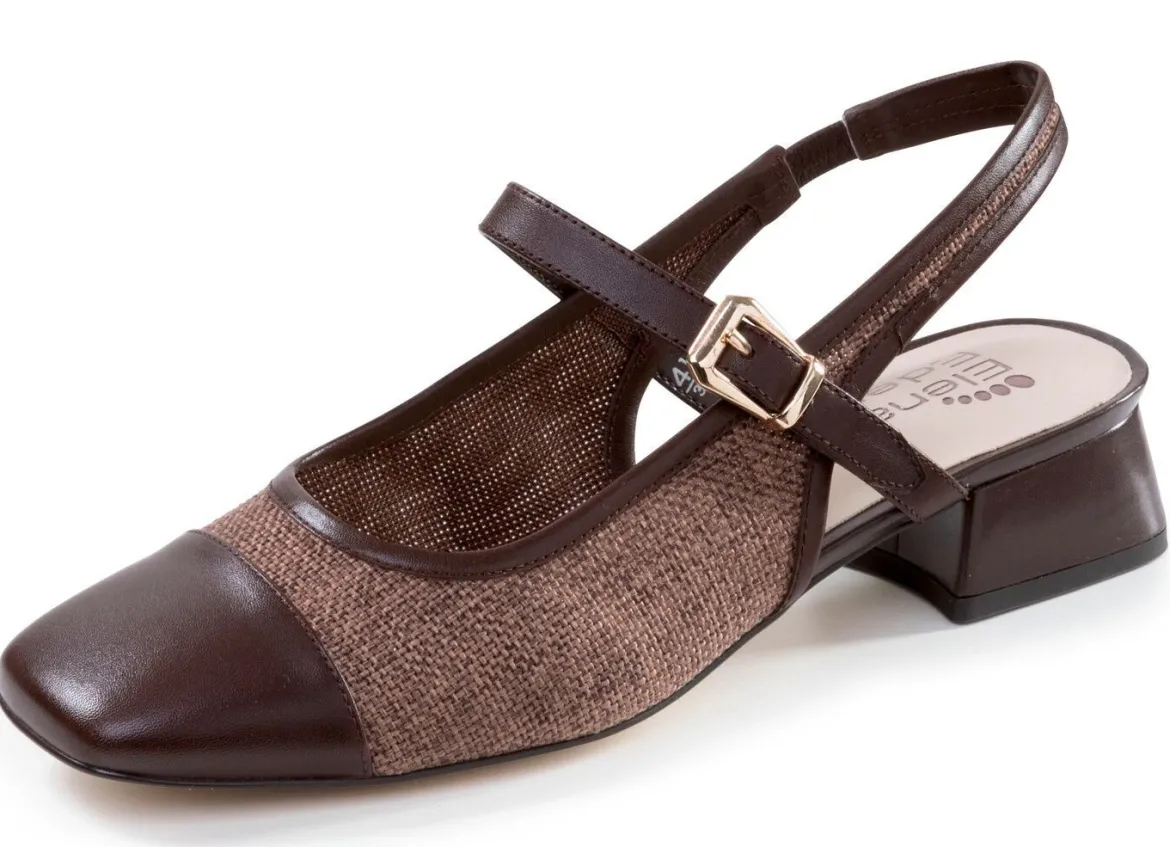 ELENA EDEN, schicke Damen-Slingpumps, Weite G, mit Klettverschluss