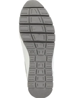 ELENA EDEN Sneaker aus Nappaleder und silbergrau geprägtem Veloursleder