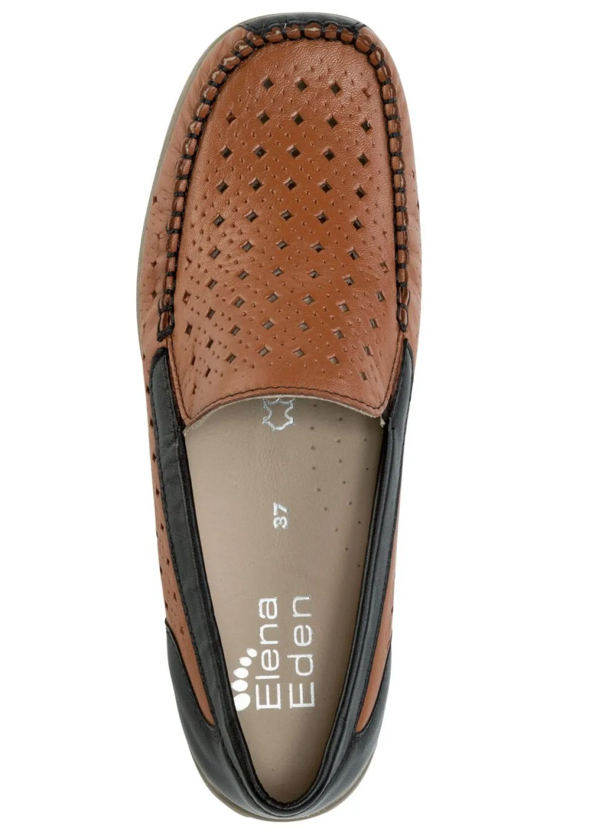 ELENA EDEN, sommerliche Damen-Slipper, Weite H, mit herausnehmbarem Fußbett