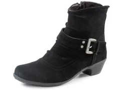 ELENA EDEN Stiefelette mit flotter Raffung und Zier-Schließe