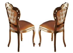 Esszimmer-Stühle und Sessel mit Lederbezug