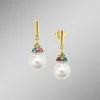 Exquisite Eleganz Ohrstecker mit Süßwasser-Zuchtperlen und Edelsteinen