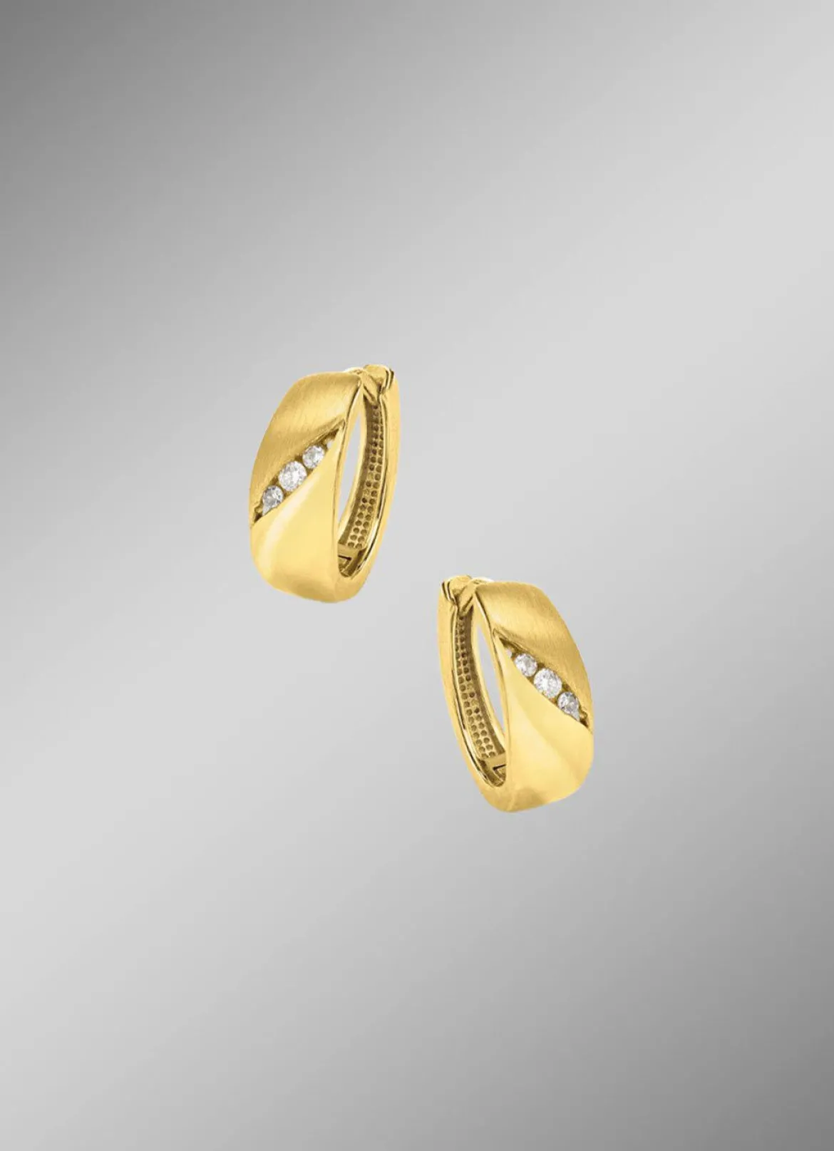 Exquisite Klappcreolen mit 6 Brillanten