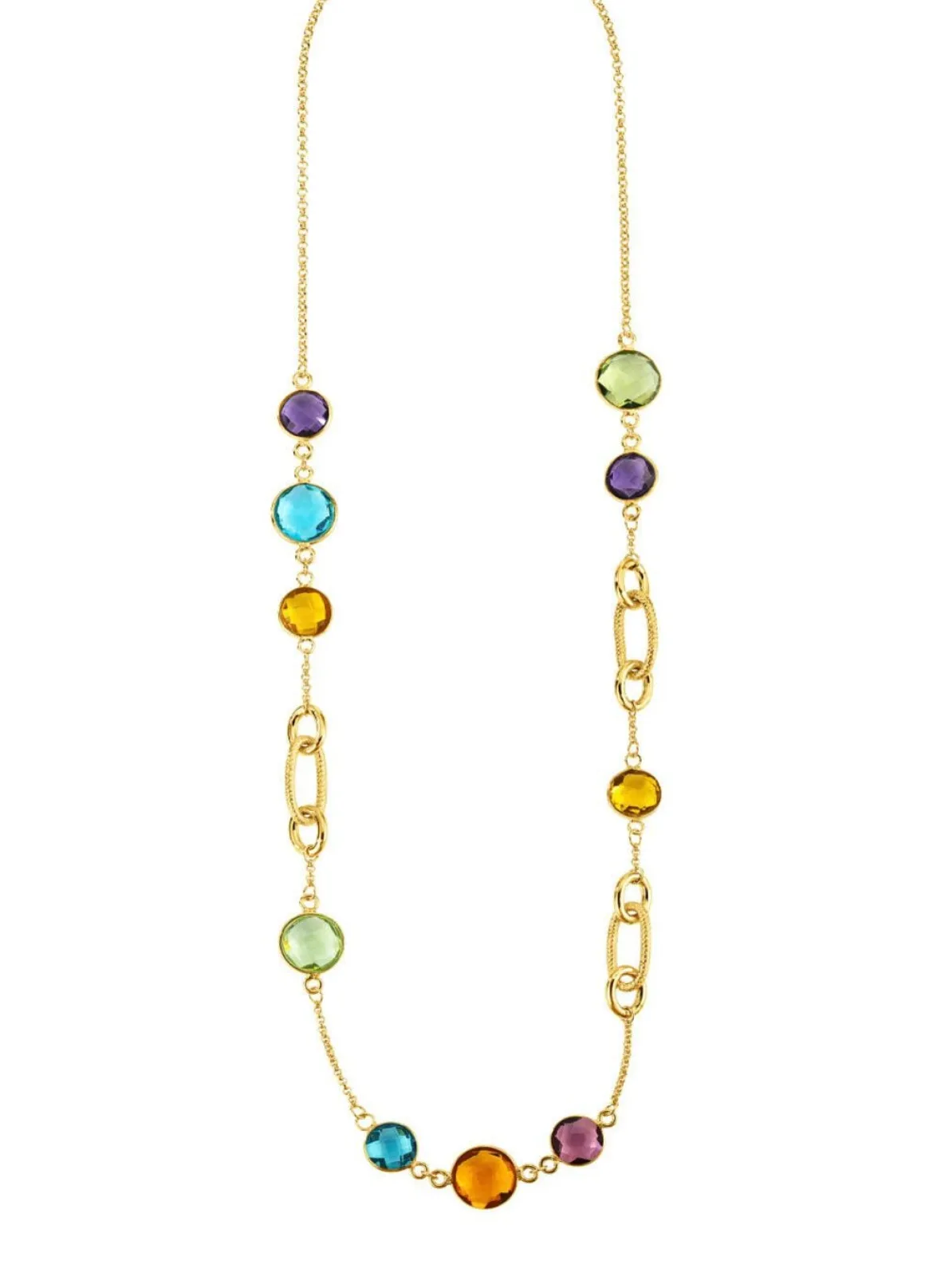Farbenfrohe Eleganz: Halskette mit Quarzen