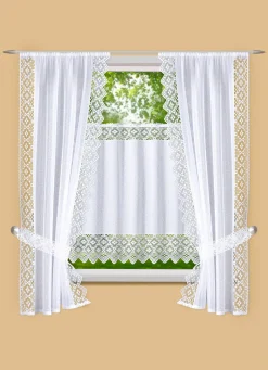 Fensterdekoration Häkelborte aus Jacquard