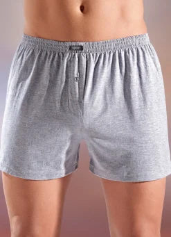 Fünferpack Boxershorts aus BIO-Baumwolle mit Eingriff, uni und meliert