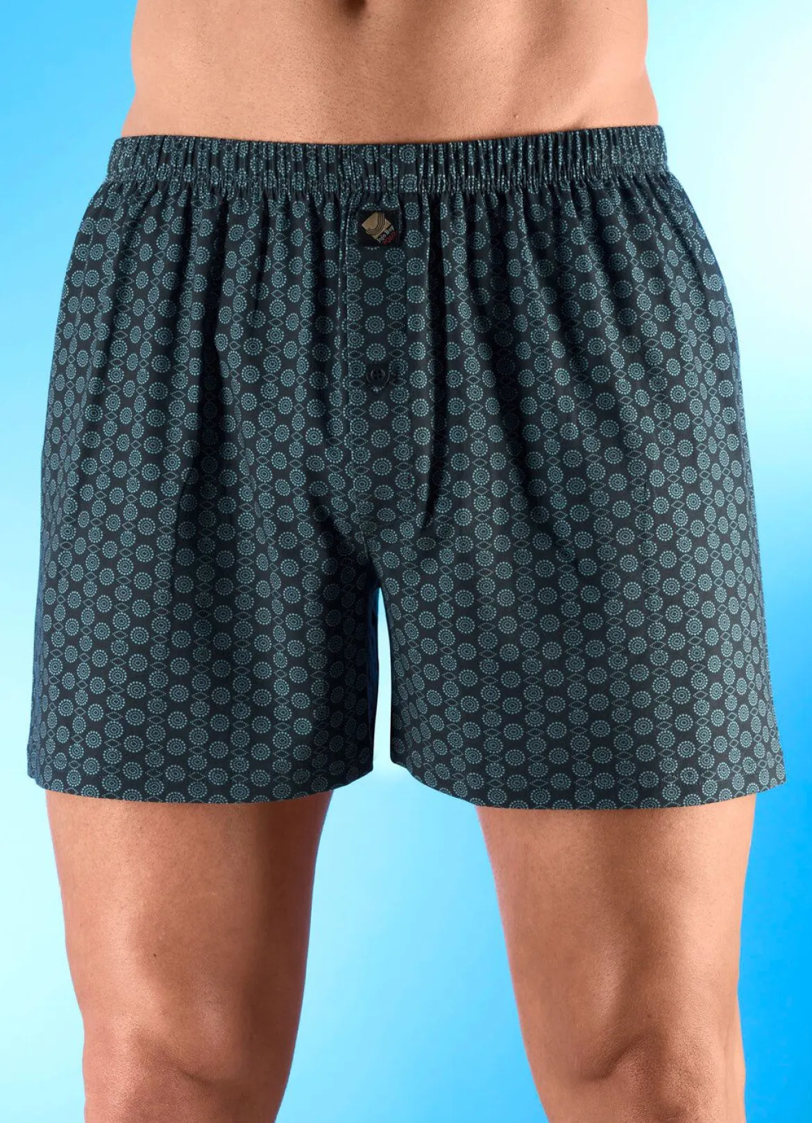 Fünferpack Boxershorts mit knöpfbarem Eingriff