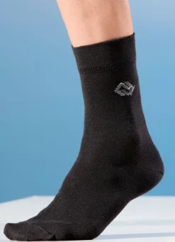 Fünferpack Socken, Schaft und Bund extra weit, mit Wolle