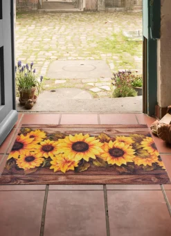 Fußmatte mit Sonennblumen-Motiv