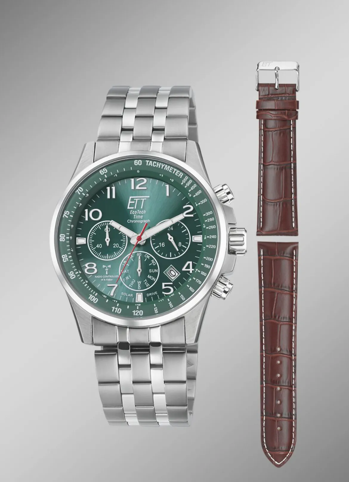Funk-Solar-Chronograph mit Wechselband