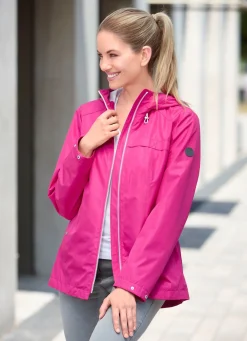 Funktionsjacke mit fester Kapuze