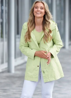 Funktions-Longjacke mit abnehmbarer Kapuze