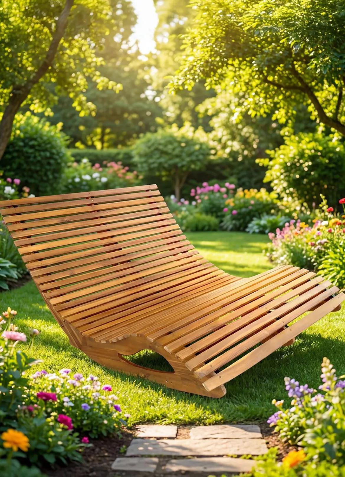 Garten Liege aus Akazienholz