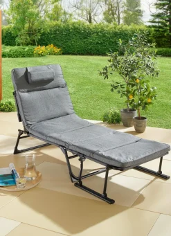 Gartenliege 2 in 1 mit zusätzlichem Kopfkissen